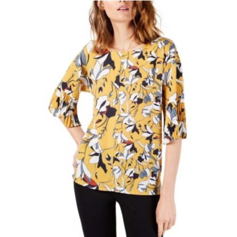 French Connection | Aventine | Floral Print Pleated Top‎